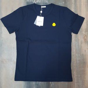 Moncler Logo Printed Navy T-Shirt